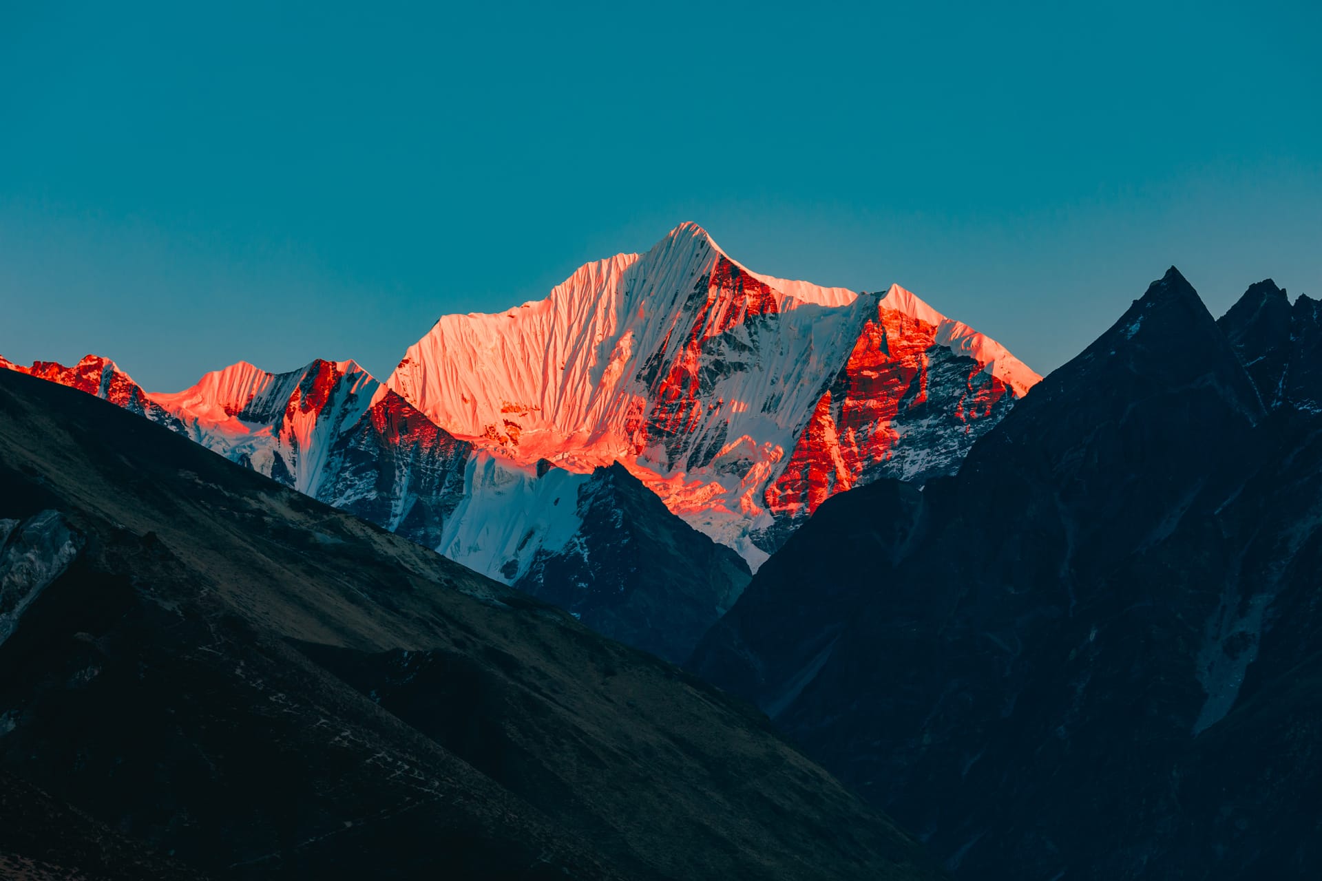 Mountain landscape himalayas rivers jungle nepal mountain meditation