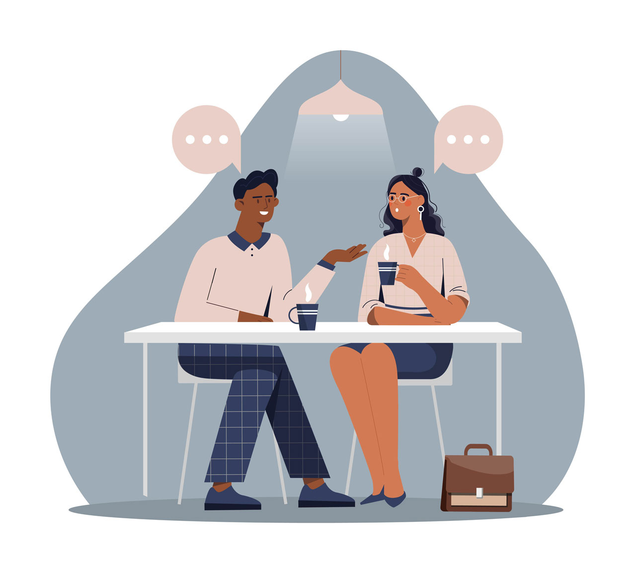 People talking clipart couple with hot drinks cartoon image