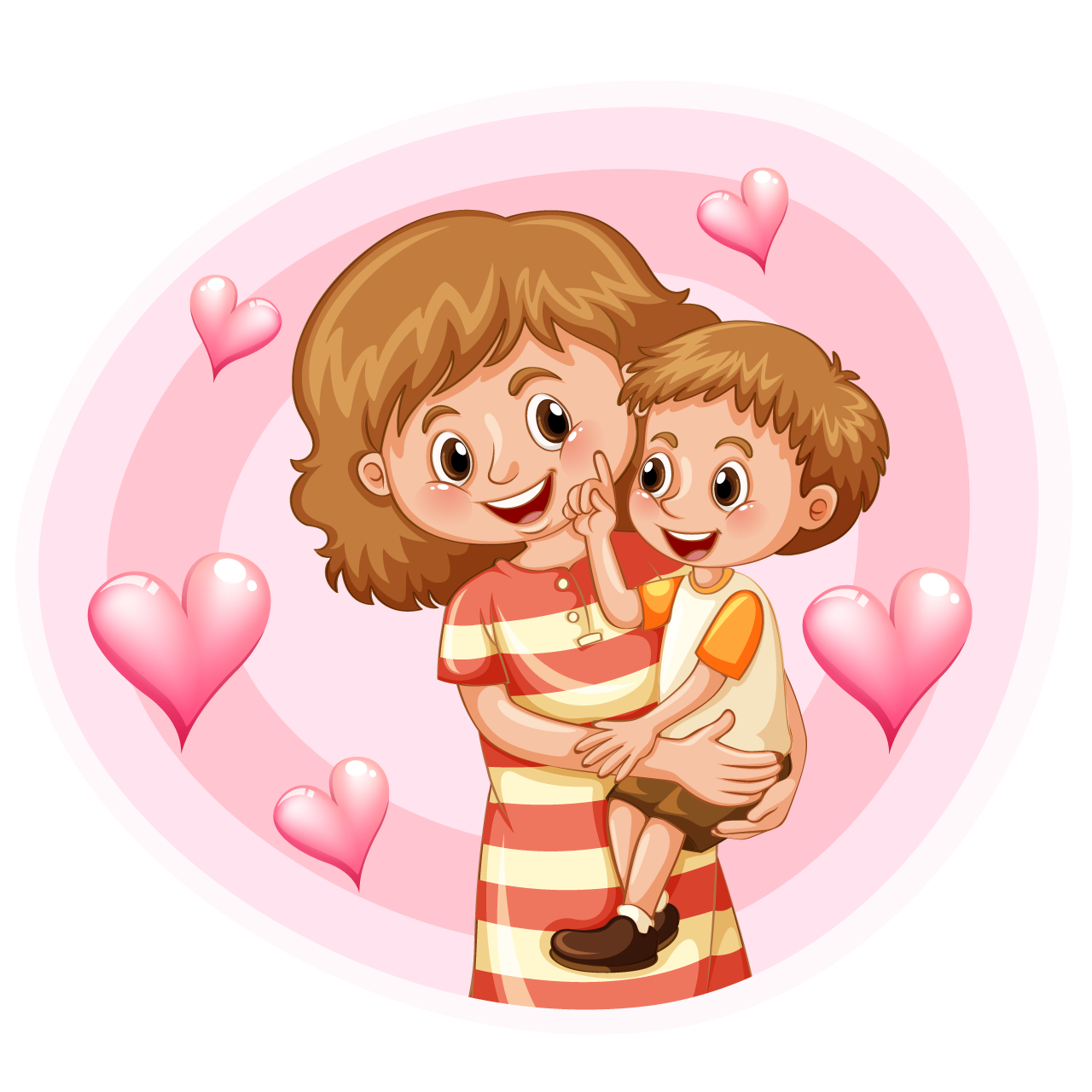 Happy mothers day template cartoon illustration image hand drawing sketch