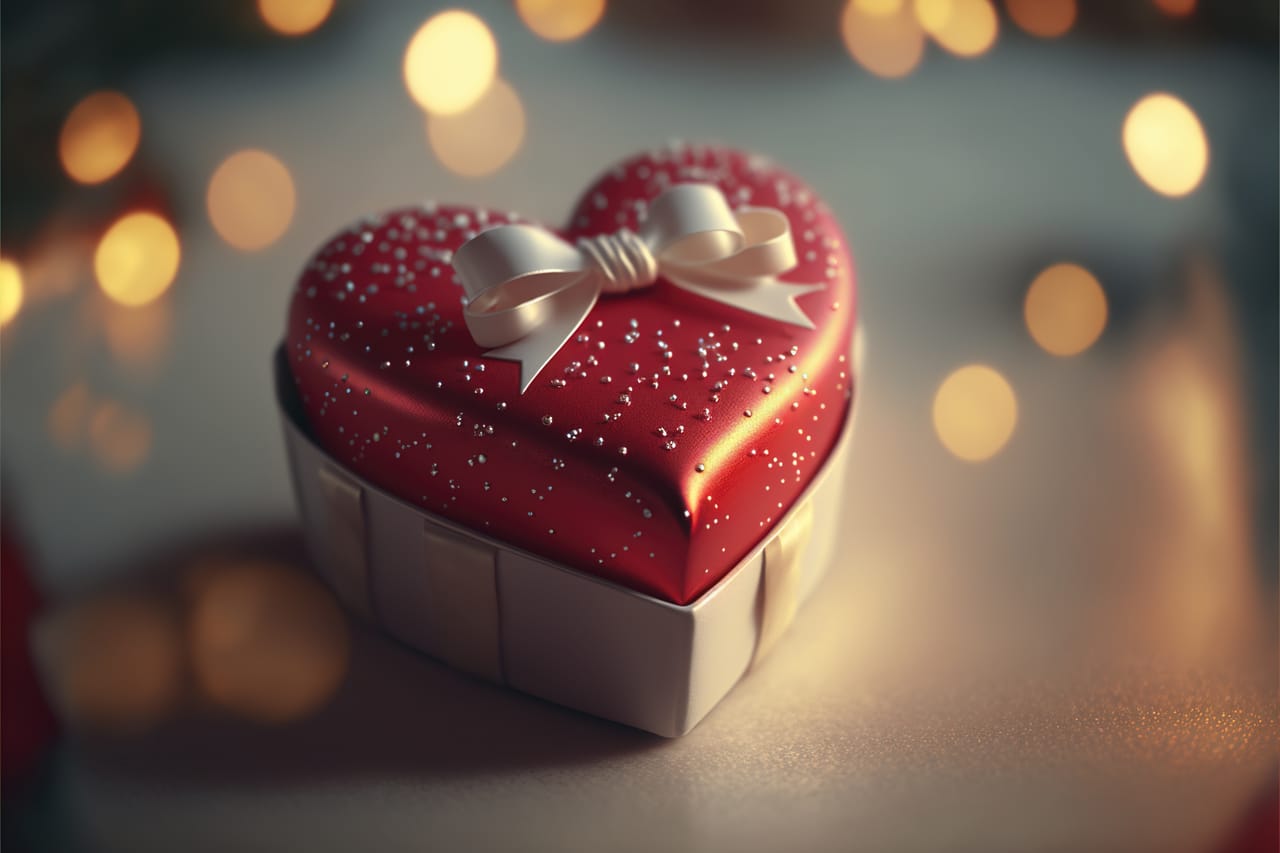 Related image small red heart shaped gift box
