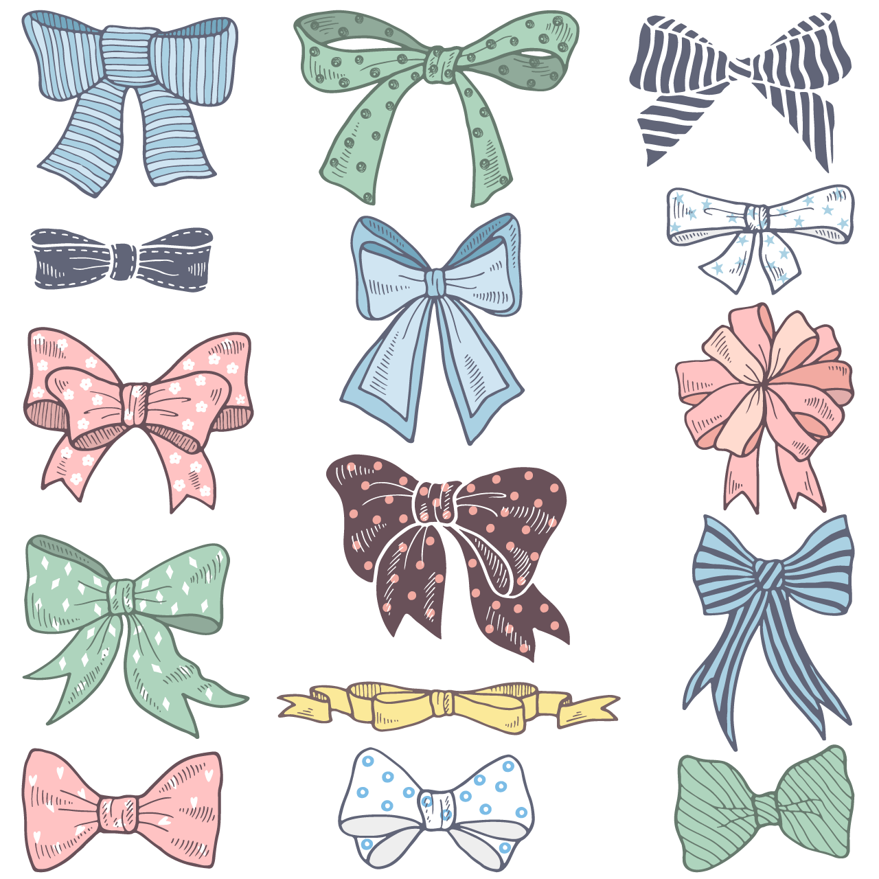 Ribbon banner clipart retro bows beauty kit woman accessories ribbons transparent background png