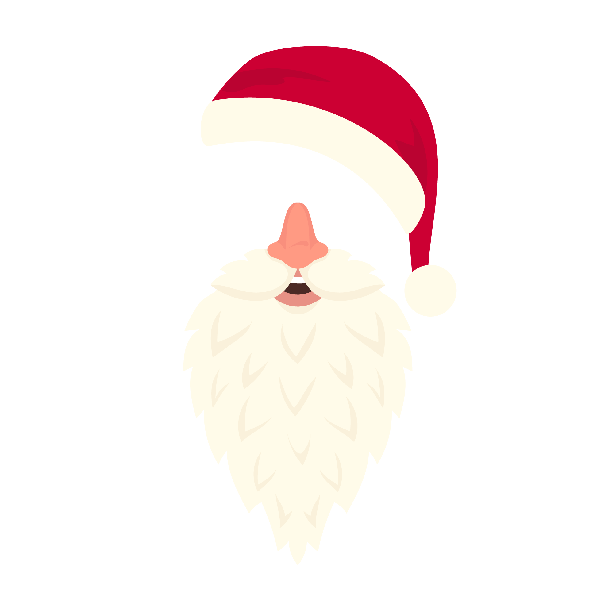 Collection different santas hats with nose funny white beards image