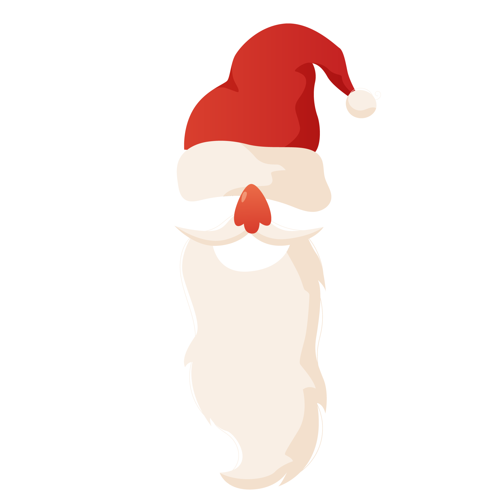 Collection santa clauses isolated nice picture santa beard png