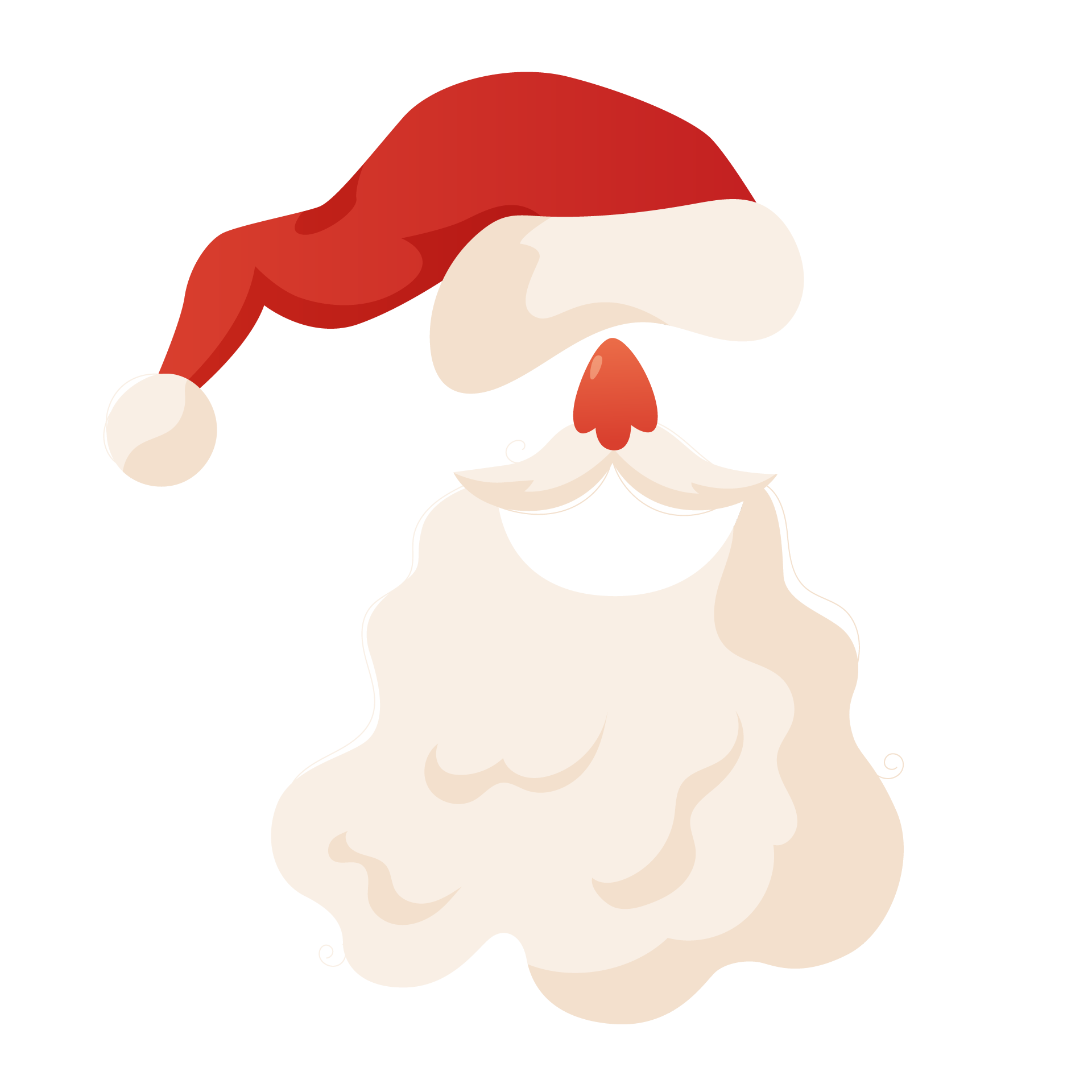 Santa beard png collection santa clauses isolated picture