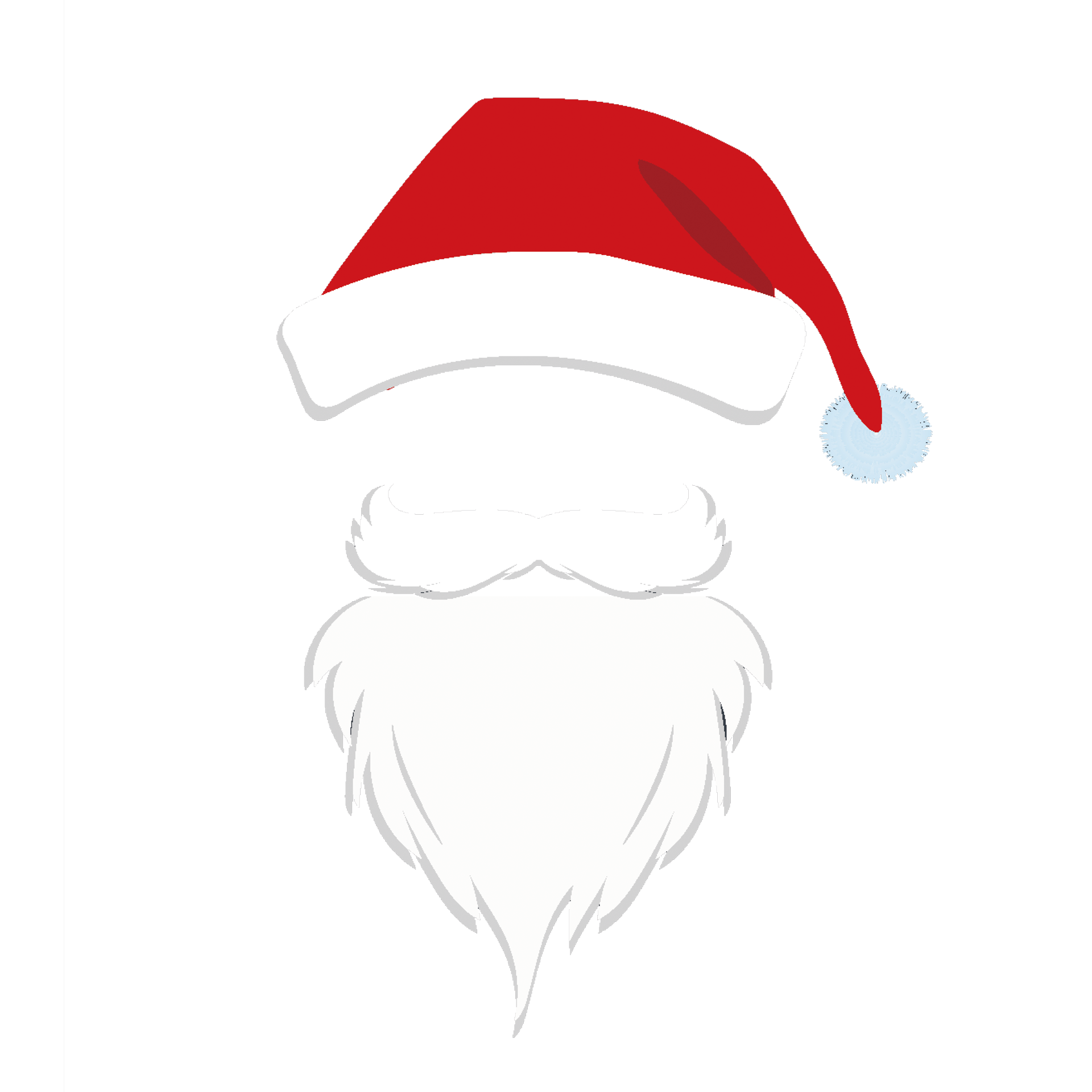 Santa clause hat beard illustration image santa beard png