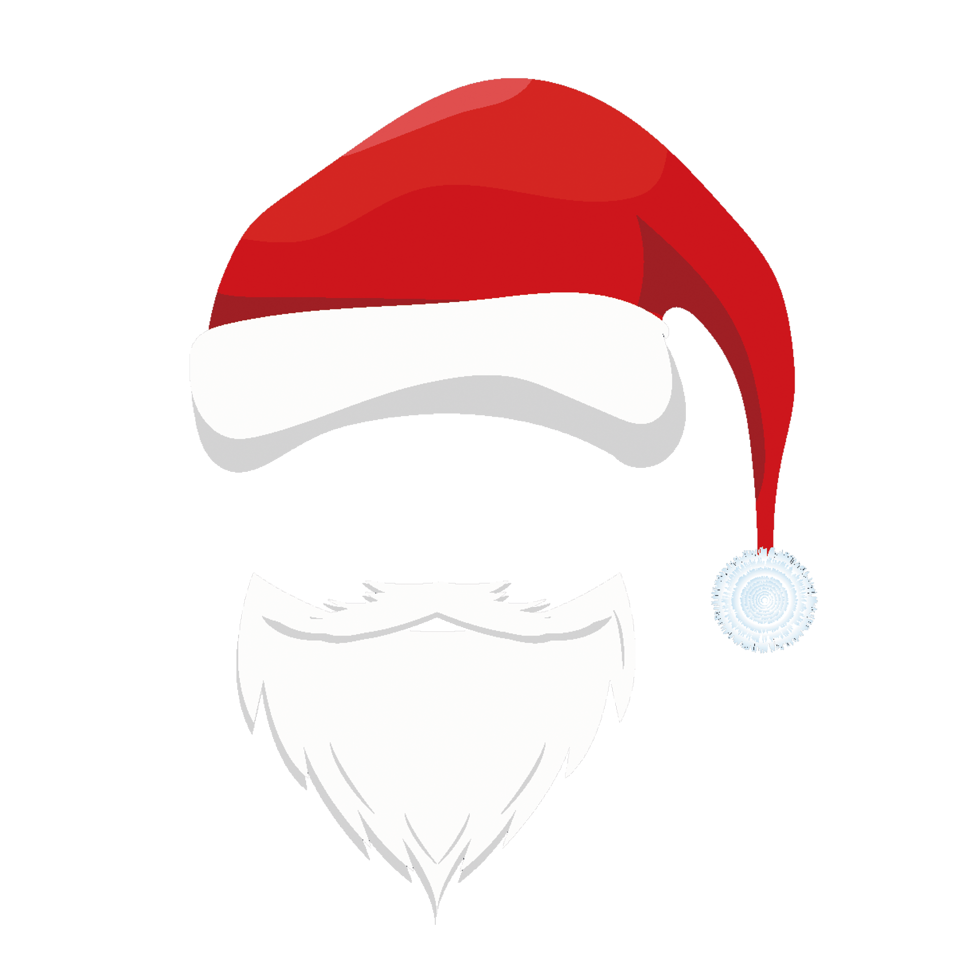 Santa clause hat beard illustration picture santa beard png