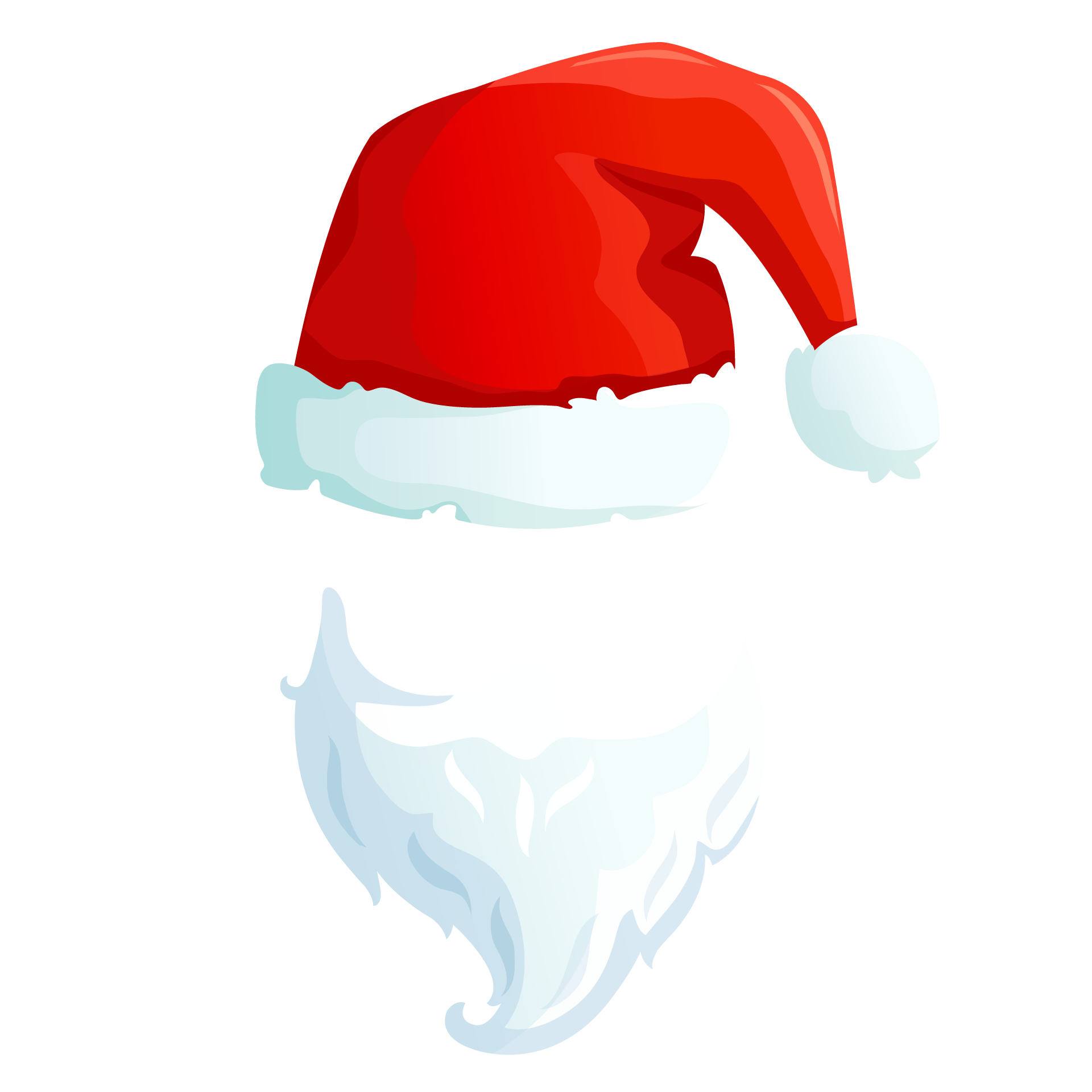 Santa hats with moustache beards cartoon santa excellent picture