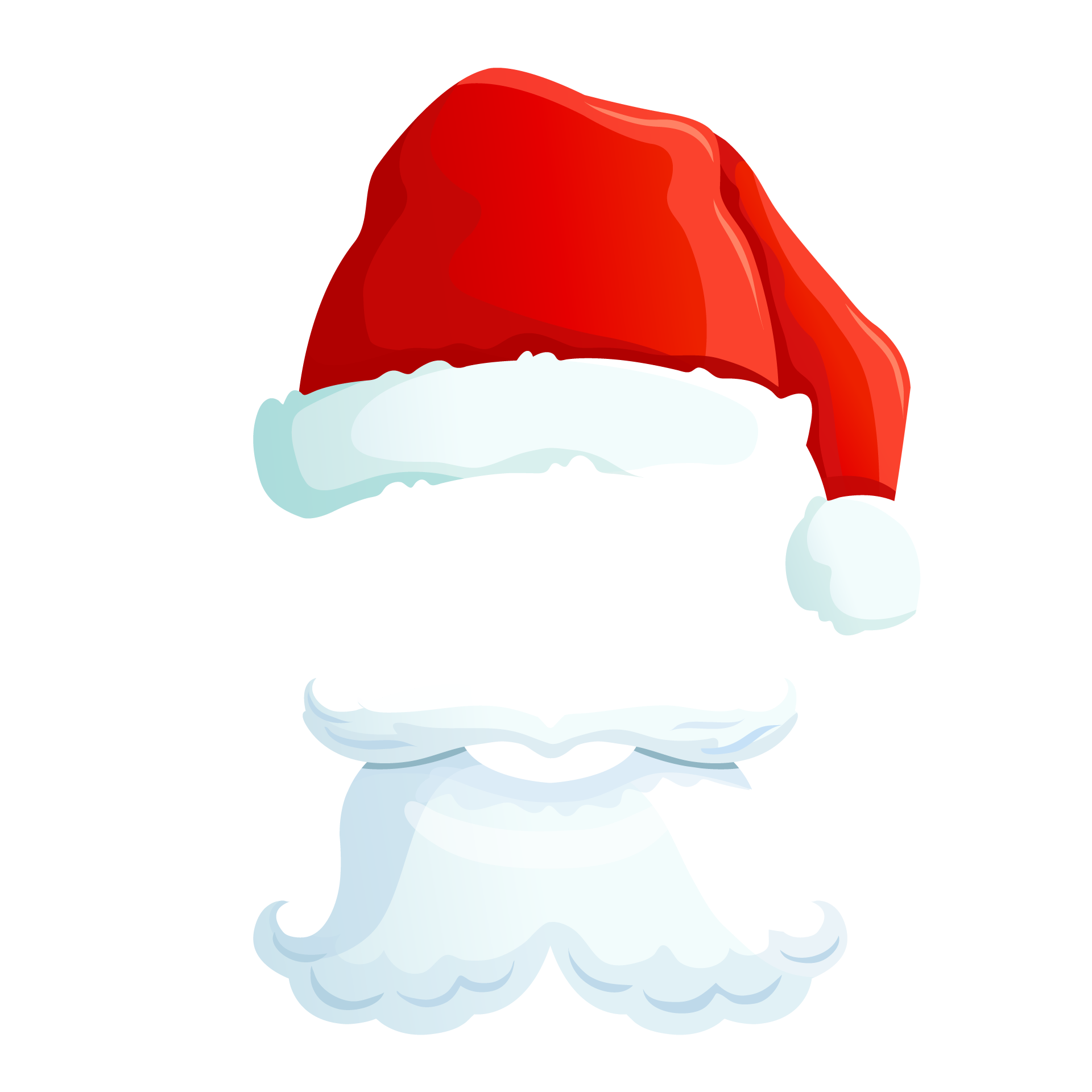 Santa hats with moustache beards cartoon santa nice image