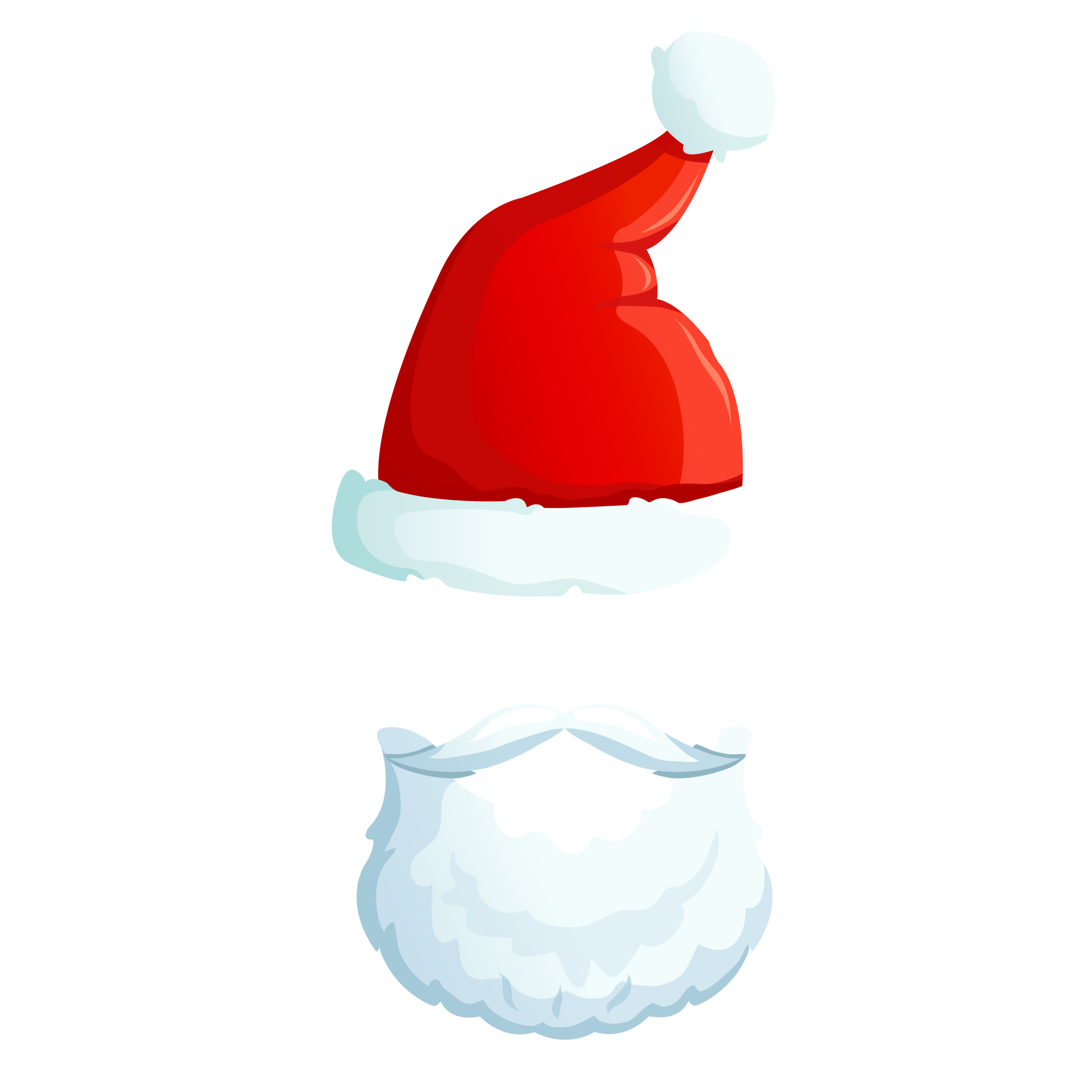 Santa hats with moustache beards cartoon santa nice picture
