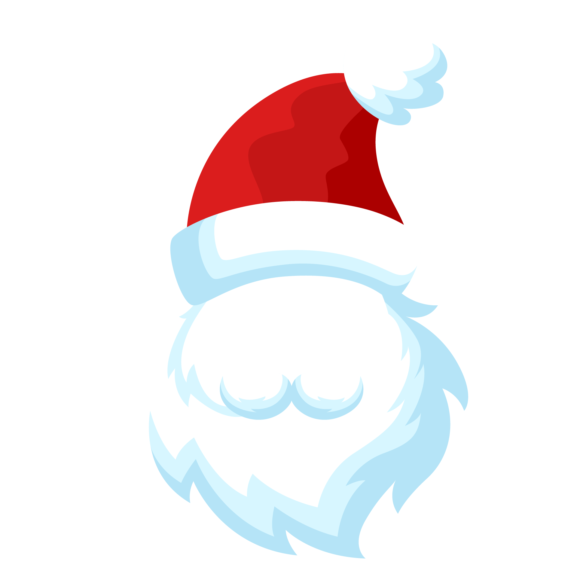 White beards red hat christmas man costume beard excellent image