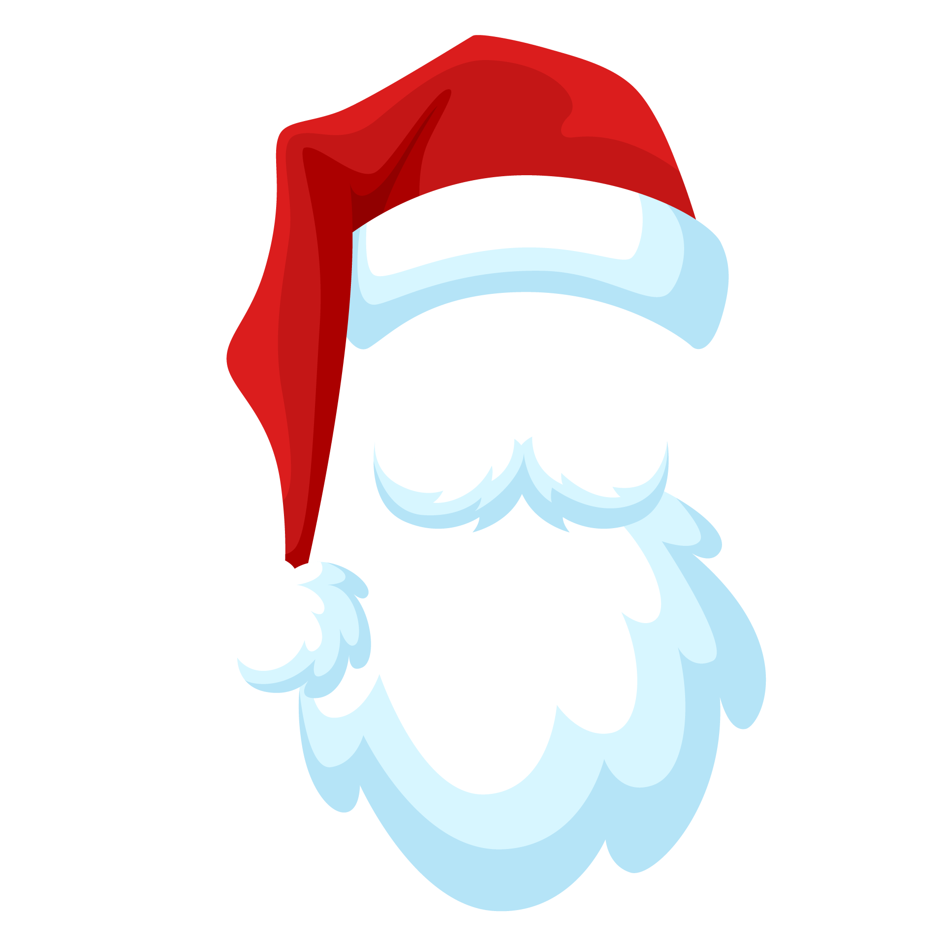 With white beards red hat christmas man costume beard image
