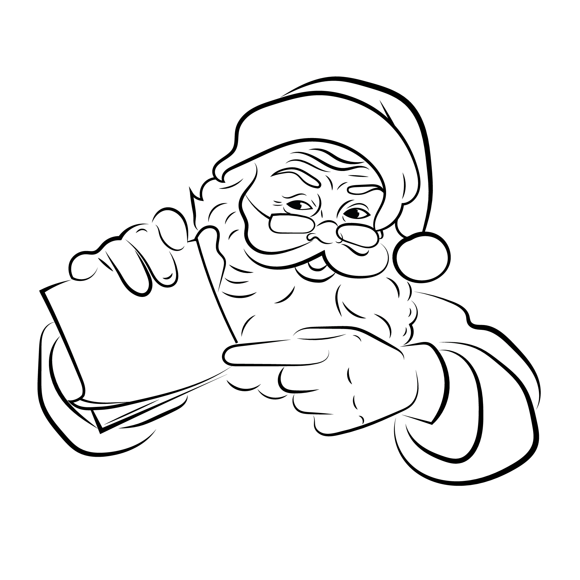 Santa claus faces collection silhouette portrait fine image