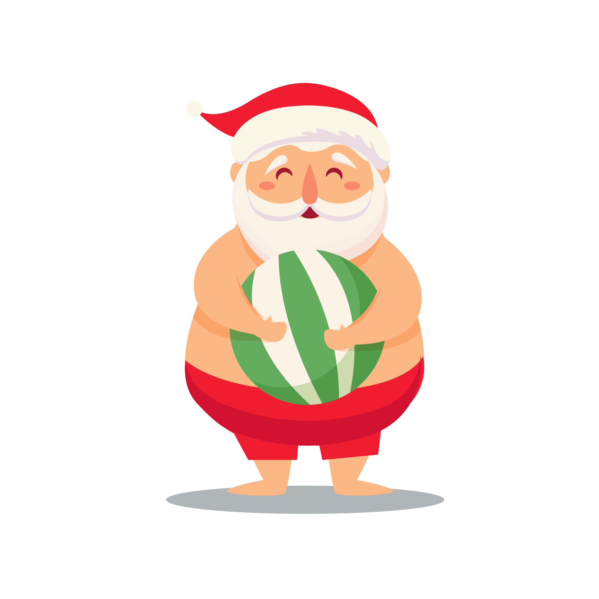 Flat design santa claus character picture