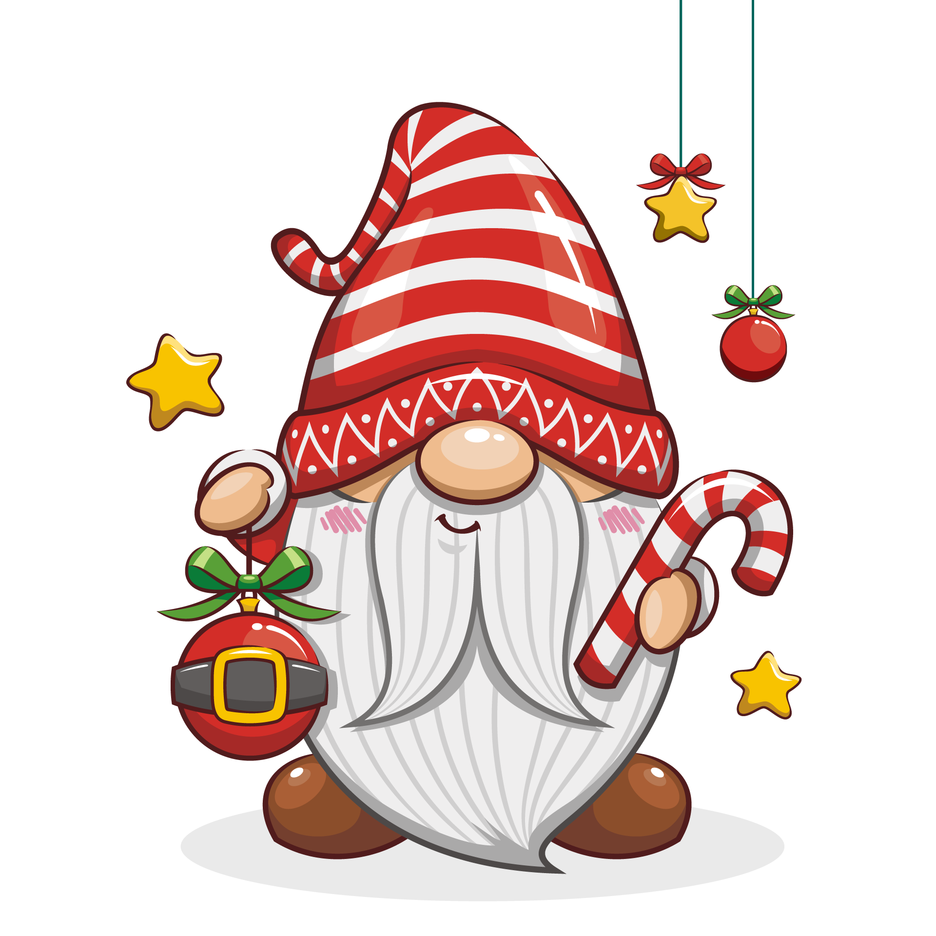 Santa clipart cute christmas gnome image