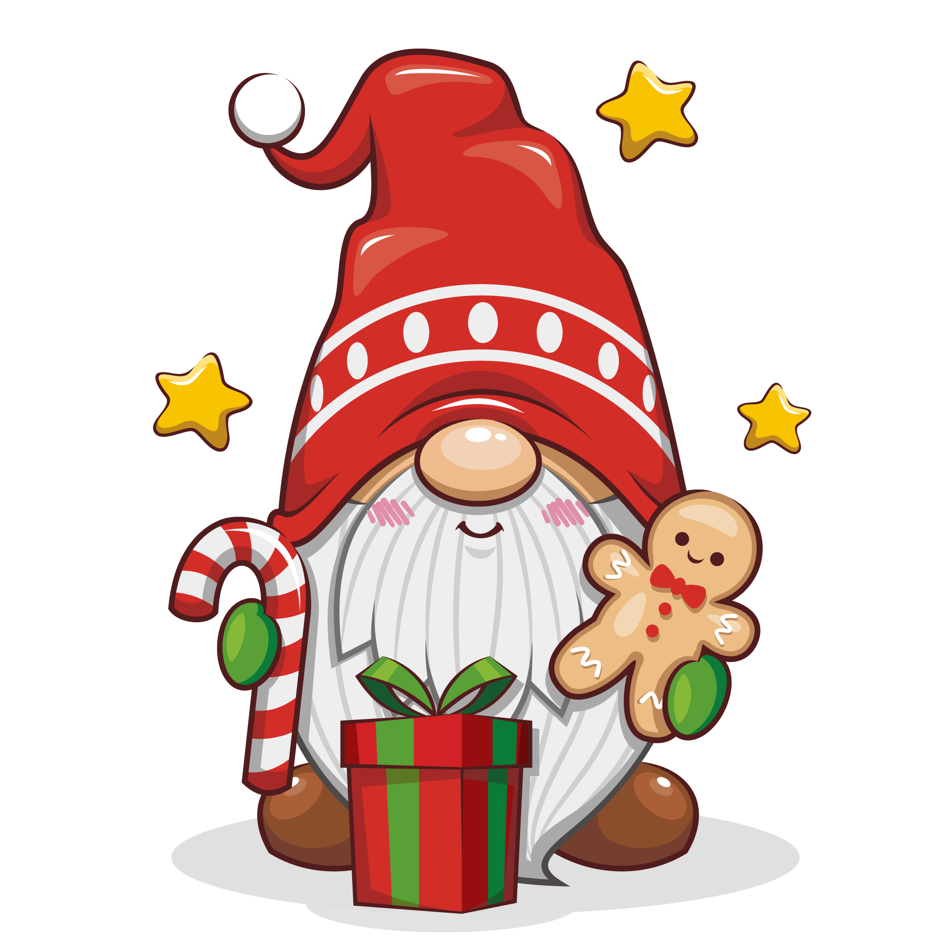 Santa clipart cute christmas gnome picture