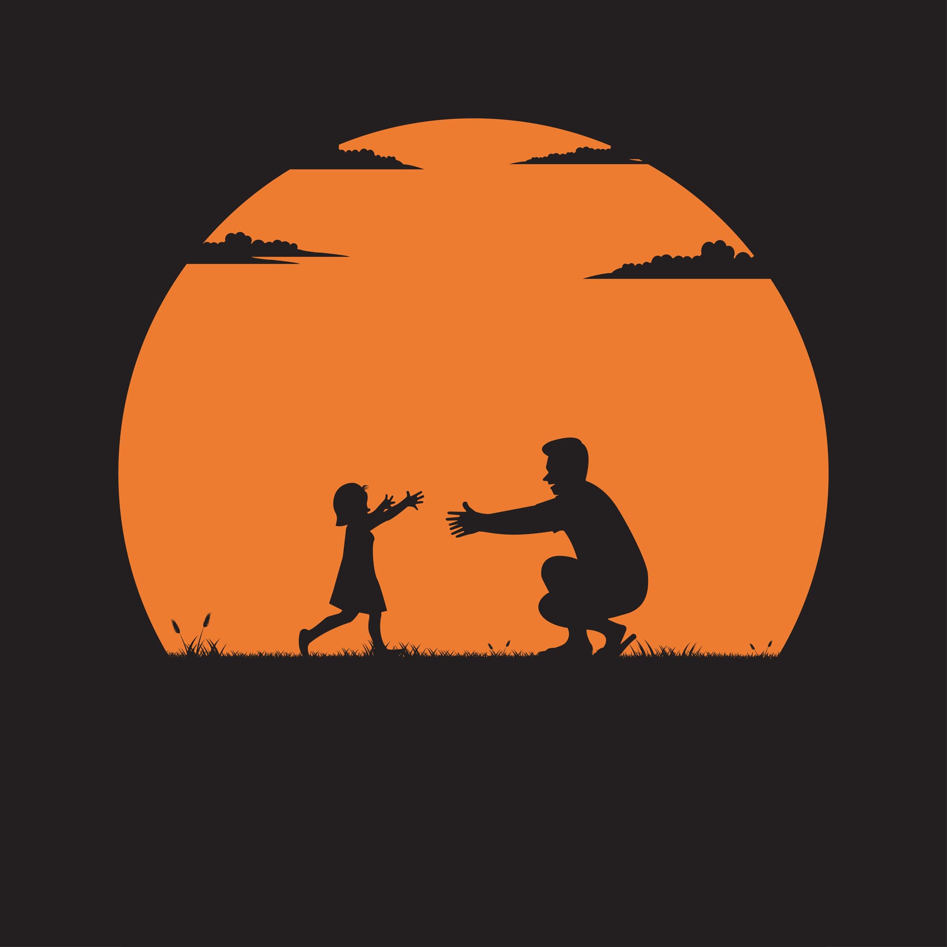 Silhouette clip art silhouette father daughter