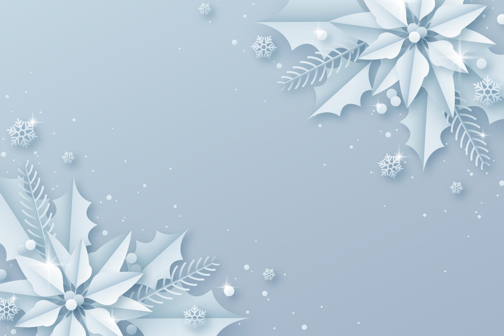 Paper style winter background