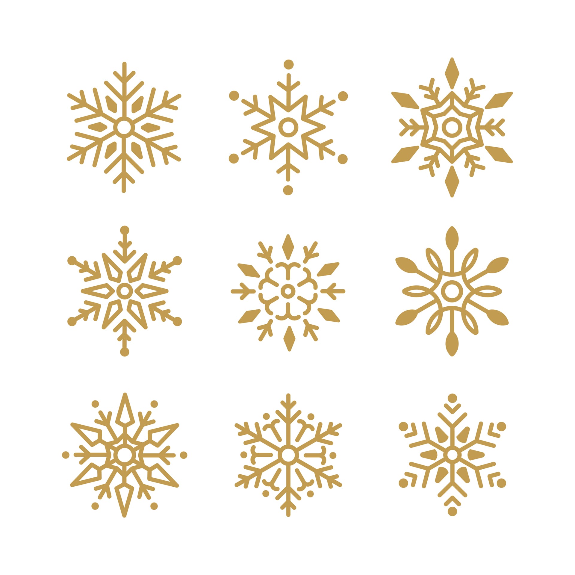 Set snowflakes christmas design picture