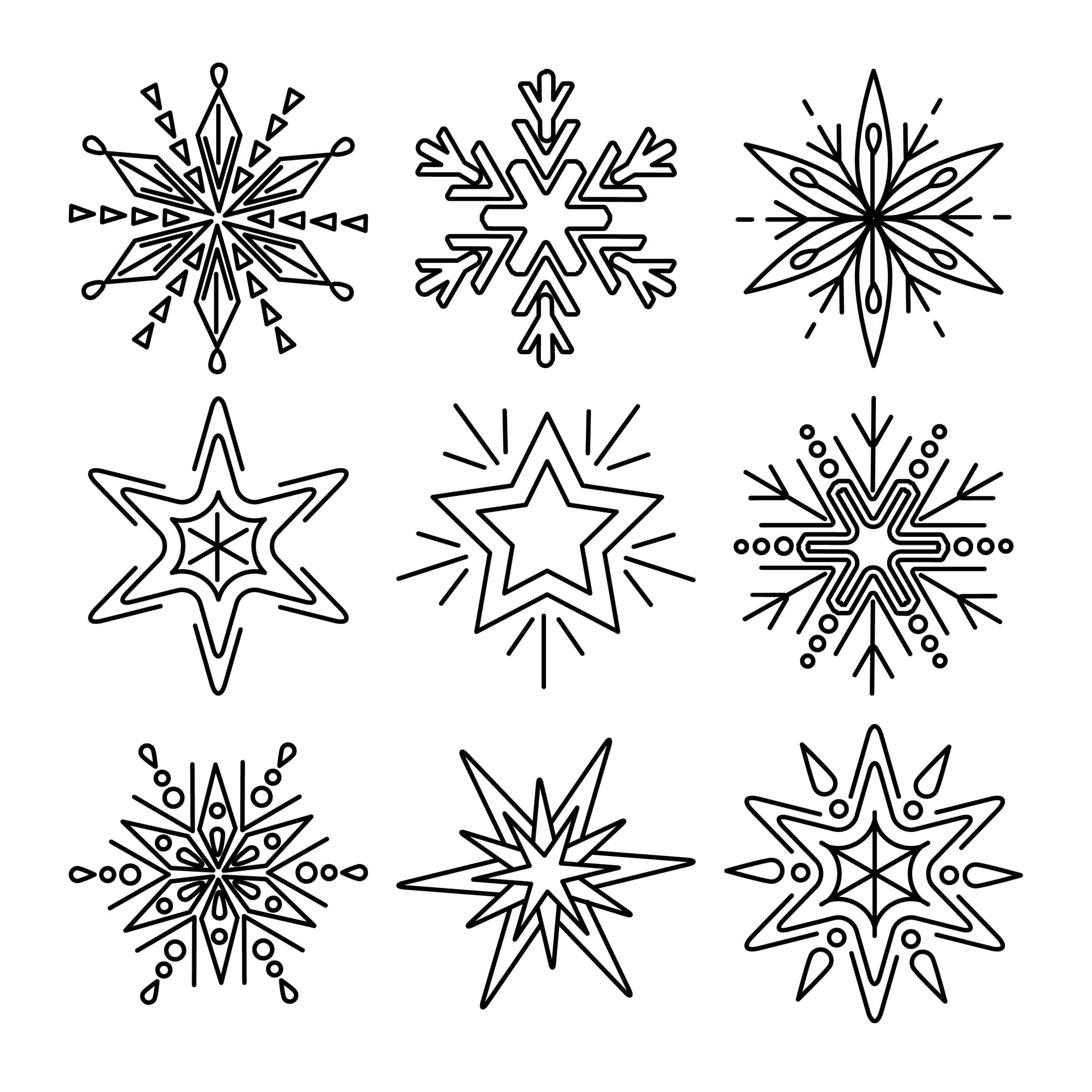 Set snowflakes line style