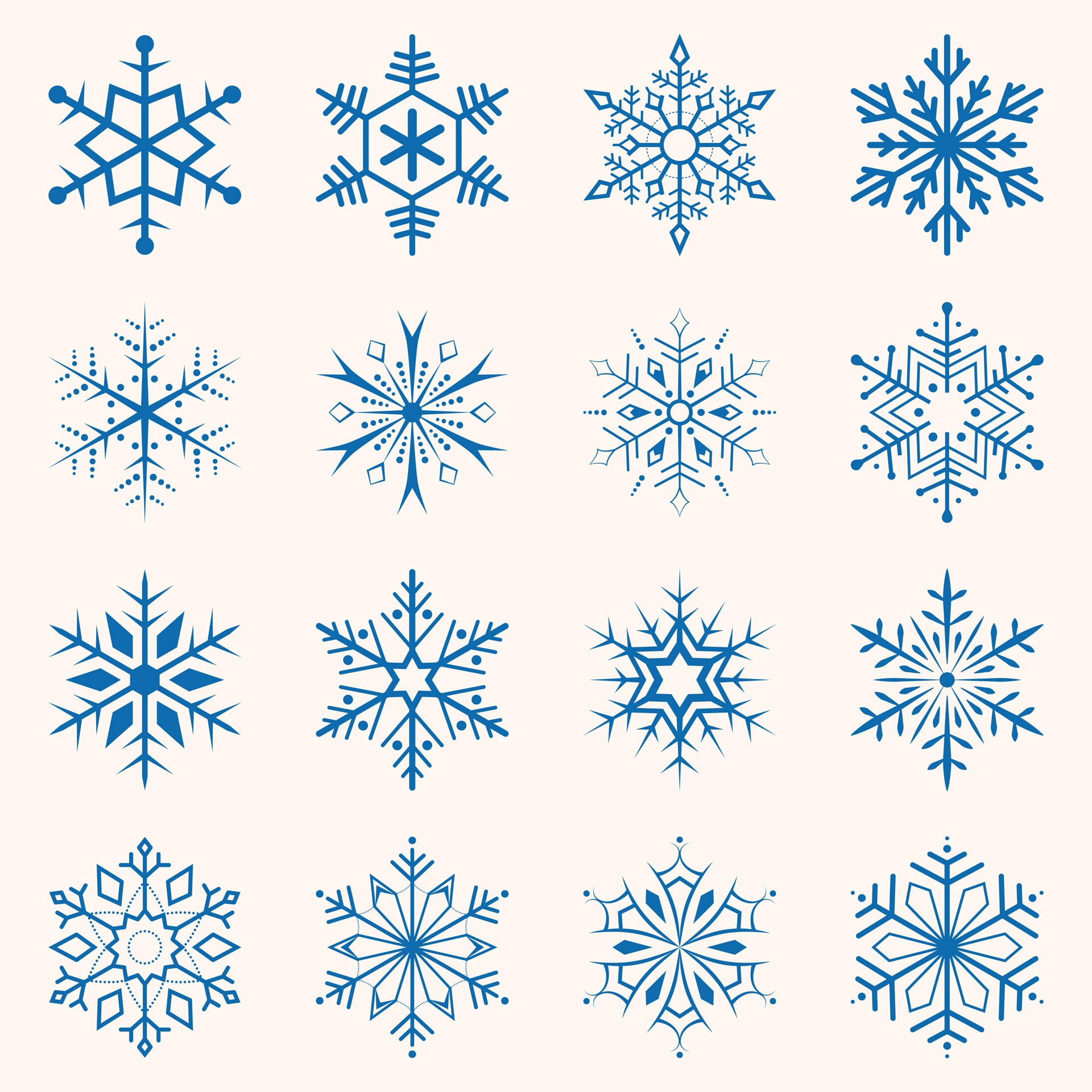 Snowflake clipart collection blue snowflakes