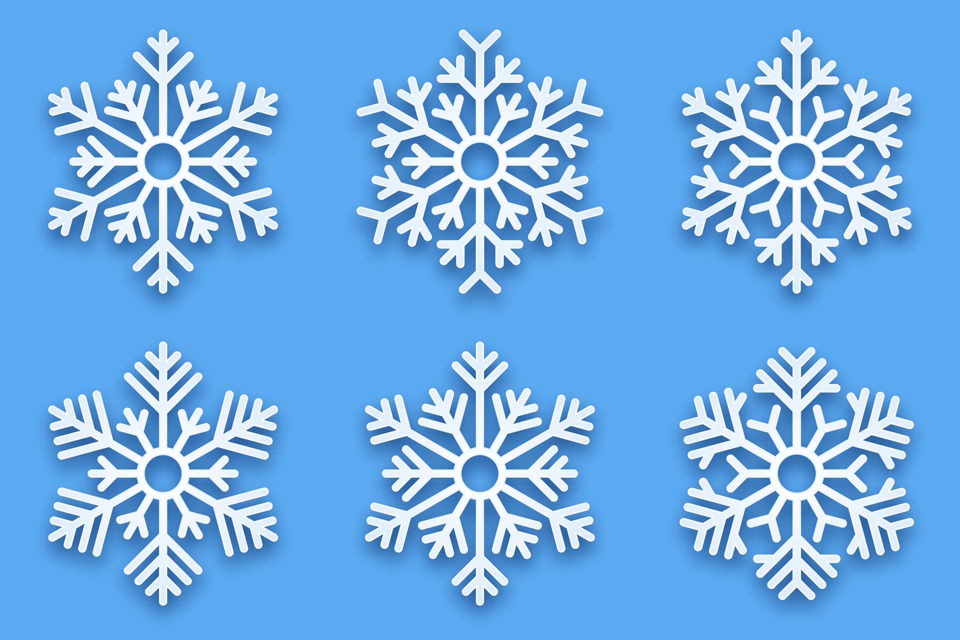 Snowflake clipart papercut decorative snowflakes