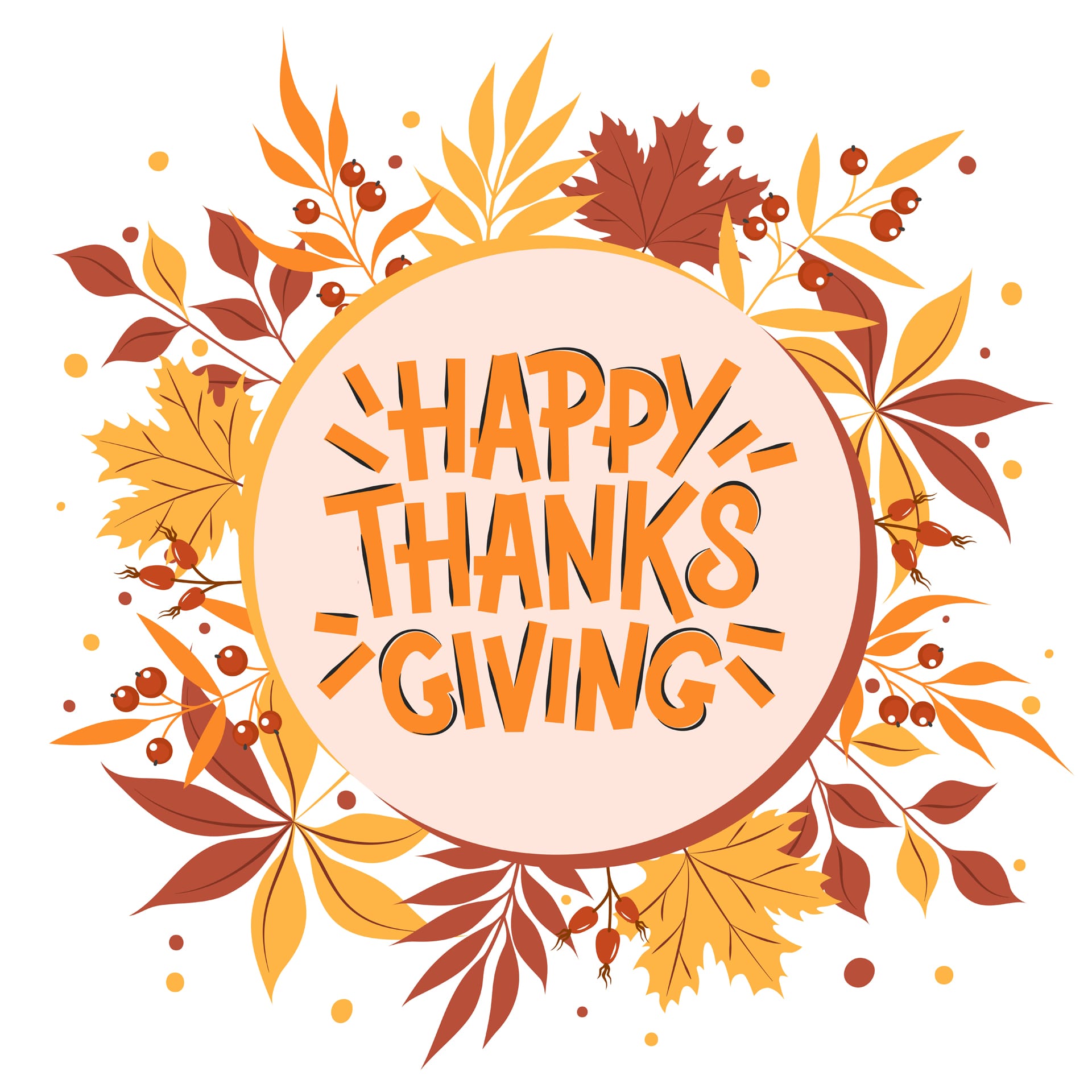 Thanksgiving art with beautiful bright leaves white background image