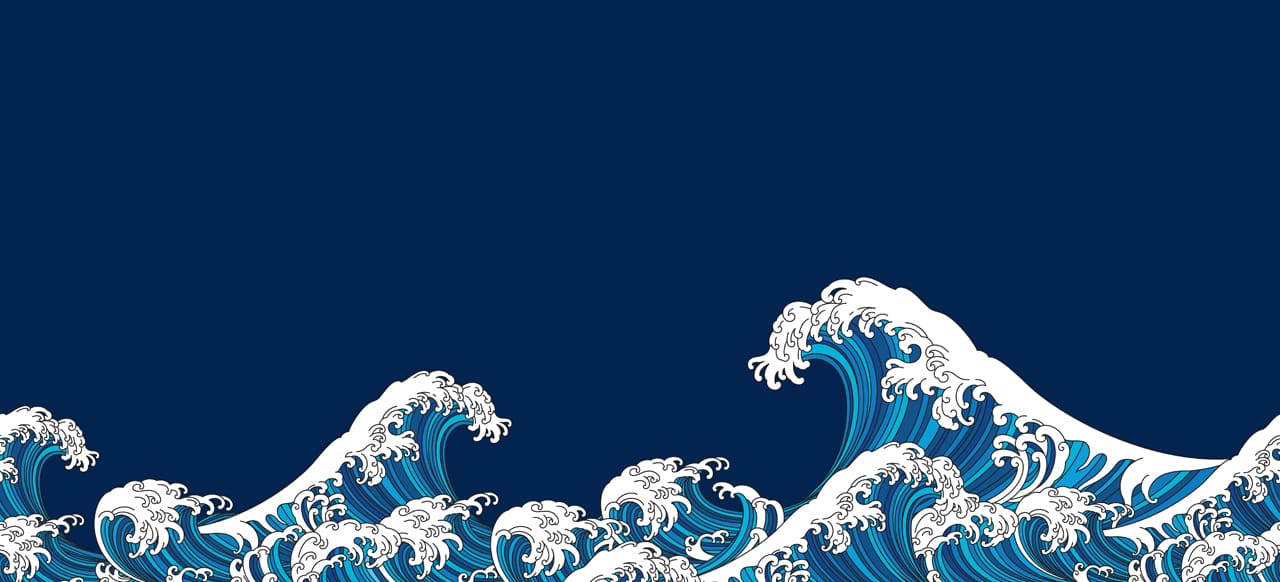 Wave clipart japan wave hokusai oriental hand drawing sketch