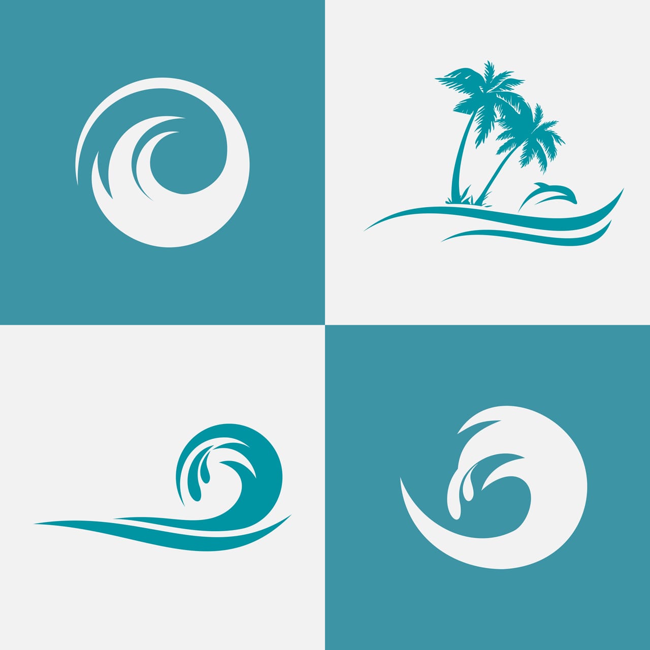 Wave clipart ocean wave logo bundle inspiration cartoon image