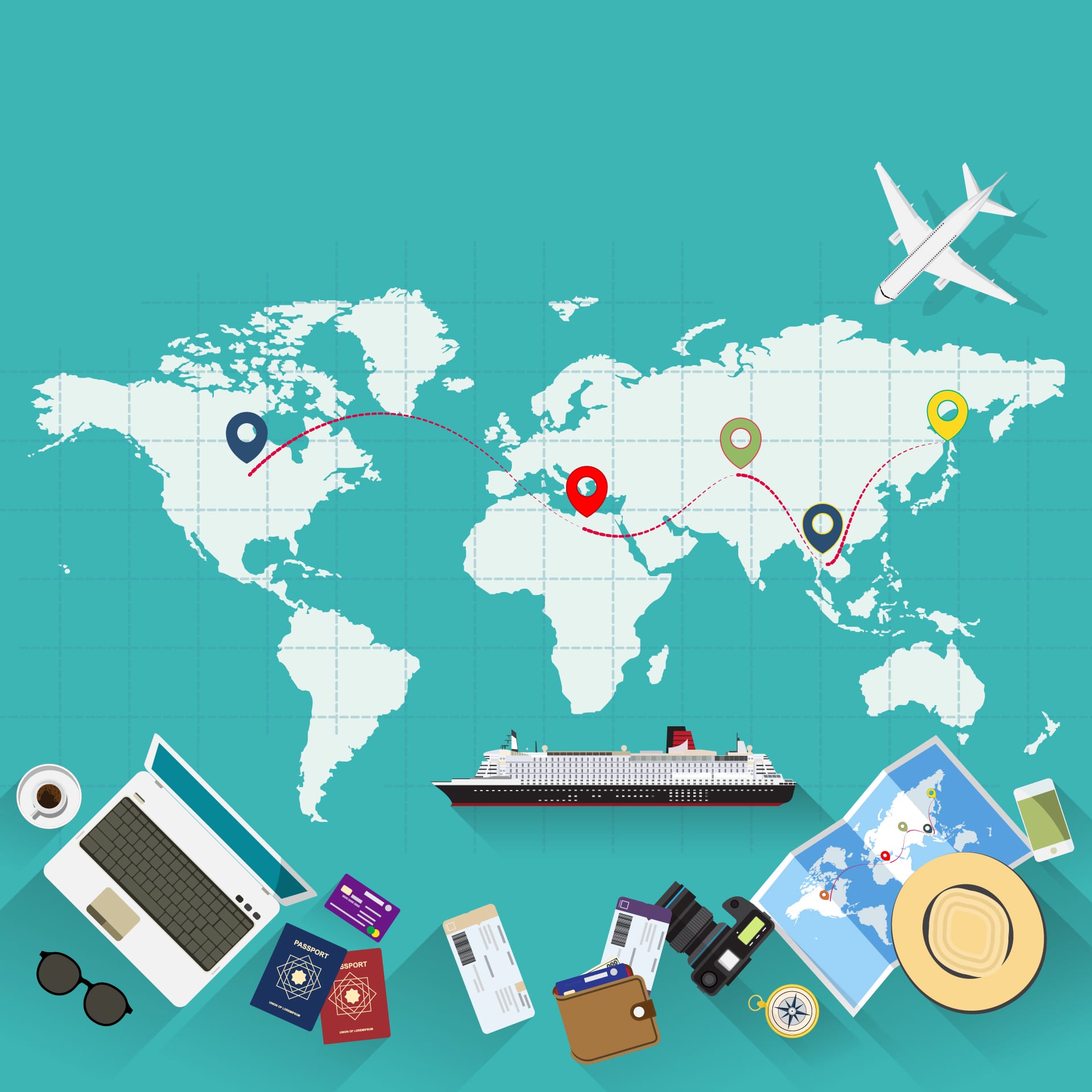 World clipart travel world